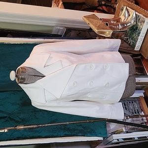 Old Navy White Pea Coat